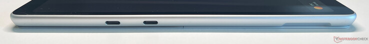 Po lewej: 2x USB-C 4.0 z Thunderbolt 4 (40 GBit/s, DisplayPort 2.1, Power Delivery 3.0)