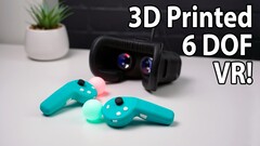 Obraz zestawu słuchawkowego VR i jego kontrolerów (źródło obrazu: CNCDan via YouTube)