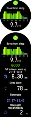 Funkcja Boost from sleep. (Źródło obrazu: Polar)