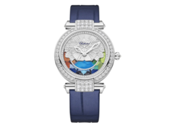 Chopard Imperiale Four Seasons (na zdjęciu) jest dostarczany z czterema wymiennymi paskami ze skóry aligatora w różnych kolorach. (Źródło zdjęcia: Chopard)
