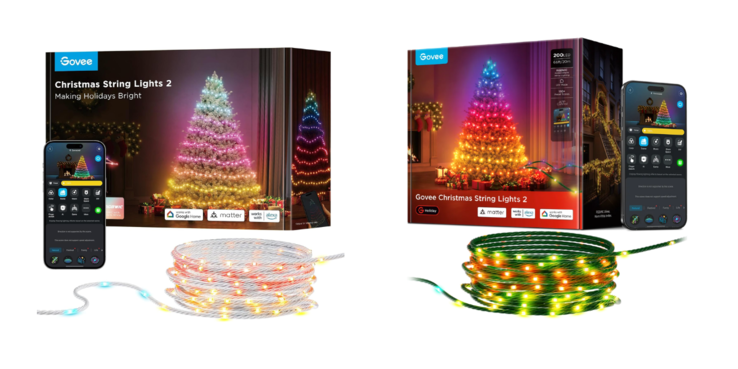 Stara (po lewej) i nowa (po prawej) wersja Govee Christmas String Lights 2. (Źródło zdjęcia: Govee)
