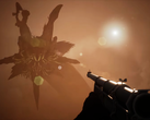 Icarus Steam Deal - zwiastun pokazujący głównego bohatera celującego w gigantycznego robaka. 