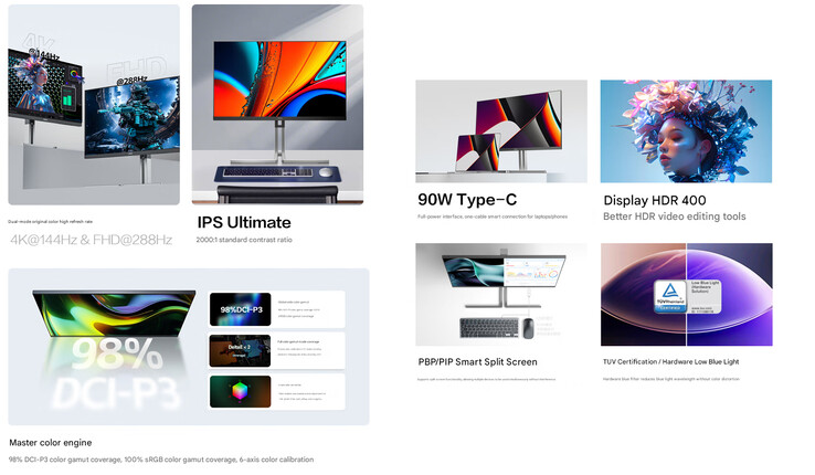 Główne zalety monitora (źródło obrazu: AOC)