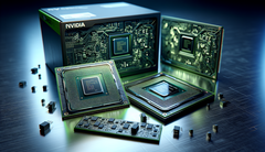 Ogólny obraz przedstawiający chipy Nvidia (źródło obrazu: obraz wygenerowany przez sztuczną inteligencję)