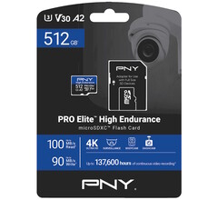 Karty flash PNY PRO Elite High Endurance microSD wytrzymują ciągłe nagrywanie wideo w kamerach ciała, samochodowych i bezpieczeństwa. (Źródło obrazu: PNY)