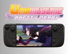 Umamusume: Pretty Derby działające na Steam Deck OLED z logo (Źródło obrazu: Cygames, Steam z edycjami)