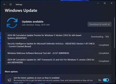 Pobieranie systemu Windows 11 KB5041587 (źródło obrazu: Najnowsze wersje systemu Windows)