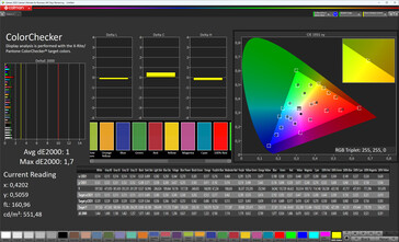 Wierność kolorów (schemat kolorów Original Color Pro, ciepły balans bieli, docelowa przestrzeń kolorów: sRGB)