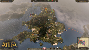 Obraz przedstawiający mapę świata w Total War: Attila.