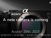 Teaser Sony zapowiadający premierę nowego aparatu 29 sierpnia zdaje się potwierdzać wcześniejsze pogłoski o aktualizacji pełnoklatkowego aparatu kompaktowego A7C. (Źródło obrazu: Sony - edytowane)