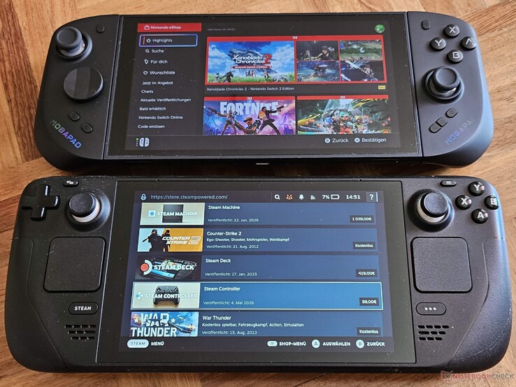 Dzięki kontrolerom M12S konsola Switch 2 ma niemal takie same wymiary jak Steam Deck.