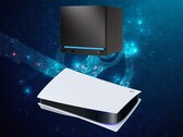 Urządzenie Steam Machine widoczne nad konsolą PS5