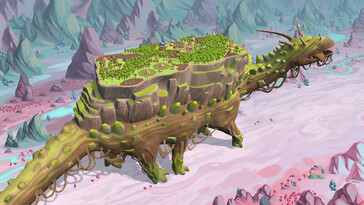 Obraz przedstawiający Onbu w The Wandering Village. (Źródło obrazu: Steam)