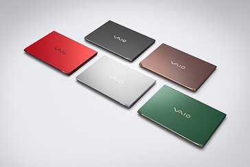 Ultralekkie laptopy Vaio SX14-R (VJS4R2) są dostępne w kolorach Fine Black, Urban Bronze, Fine Red, Bright Silver i Deep Emerald.