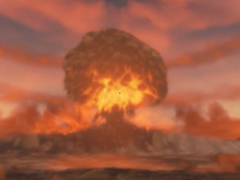 Nuke w sekwencji wprowadzającej Fallout 4 na zdjęciu
