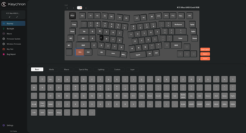 Zrzut ekranu mapy klawiszy Keychron Launcher