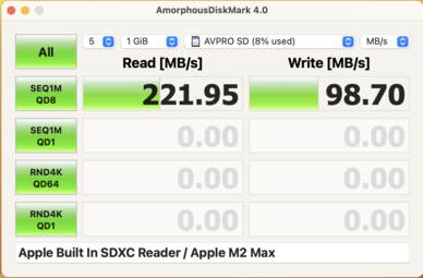 AmorphousDiskMark Karta SD