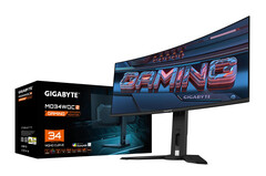 AORUS MO34WQC2 to jeden z niewielu przykładów nowego panelu QD-OLED &quot;Gen 2.5&quot; firmy Samsung. (Źródło zdjęcia: Gigabyte)
