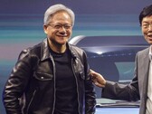 Jensen Huang w skórzanej kurtce marki Tom Ford w Tajpej