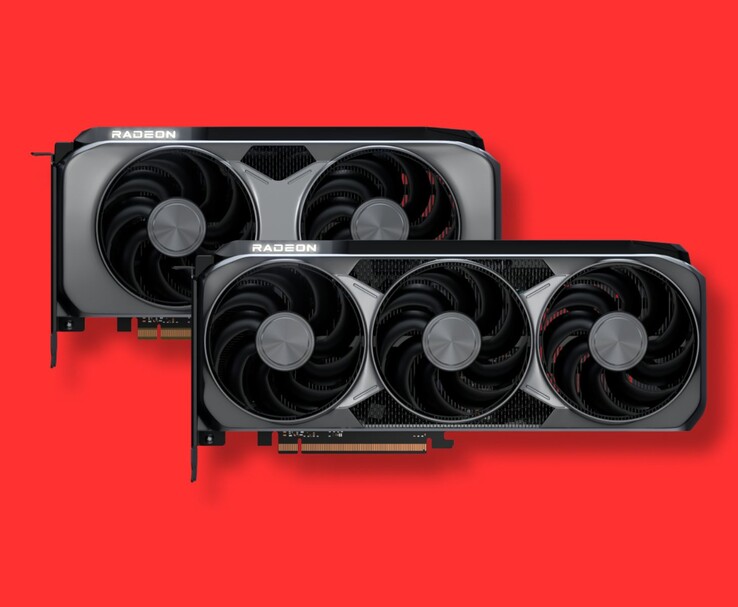 Dwie karty graficzne AMD Radeon z potrójnymi wentylatorami (źródło obrazu: AMD)