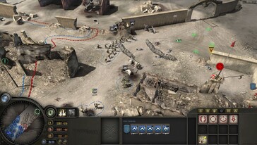 Na zdjęciu: zrzut ekranu z rozgrywki w grze „Company of Heroes”.