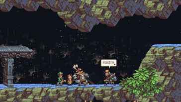 Obraz przedstawiający kilka postaci w grze Owlboy.