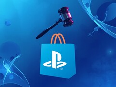 Logo PlayStation Store widoczne pod młotkiem