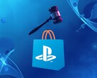 Logo PlayStation Store widoczne pod młotkiem