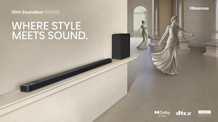 Smukły soundbar Hisense S5120Q (źródło zdjęcia: Hisense)