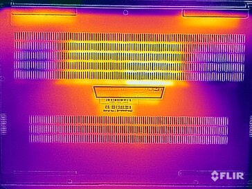 Badanie naprężenia temperaturowego powierzchni (na dole)