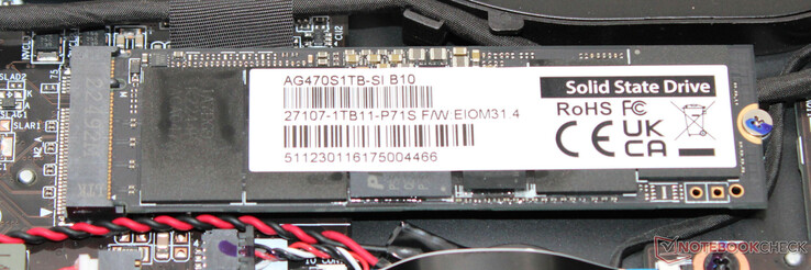 Dysk SSD PCIe-4 służy jako dysk systemowy.