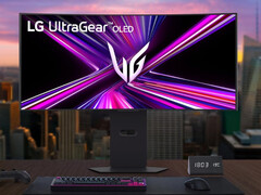 LG UltraGear OLED 34GX900A jest wyposażony w stosunkowo grubą, regulowaną podstawę. (Źródło obrazu: LG)