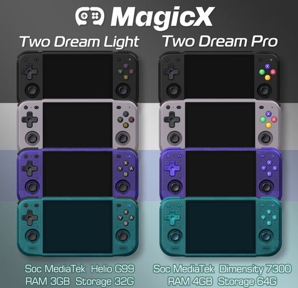 MagicX Two Dream Light i Two Dream Pro będą dostępne w czterech kolorach.