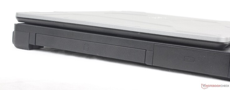 Po lewej: gniazdo rozszerzeń DVD/Blu-Ray/SSD, gniazdo baterii/rozszerzeń