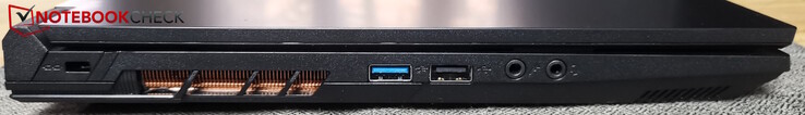 Po lewej: Kensington, USB-A 3.0, USB-A 2.0, mikrofon, zestaw słuchawkowy