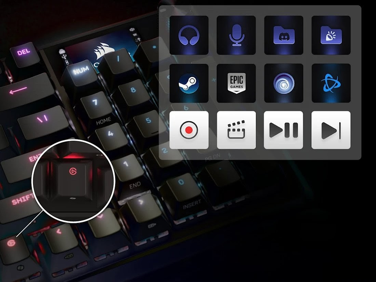 Dedykowany przycisk Stream Deck Launch otwiera wirtualne panele z nieograniczoną liczbą programowalnych skrótów klawiszowych