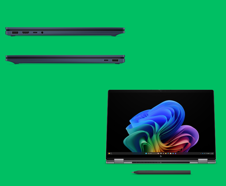 16-calowy laptop 2 w 1 HP OmniBook X Flip pokazany w trybie tabletu z obsługą rysika (źródło zdjęcia: HP)