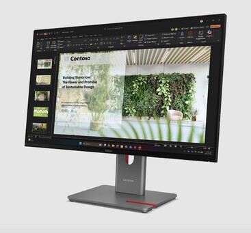 Widok z przodu monitora Lenovo P27UL OLED.