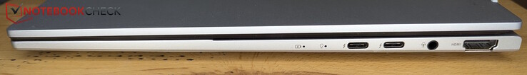 Po prawej: 2 x Thunderbolt 4, gniazdo słuchawkowe, HDMI