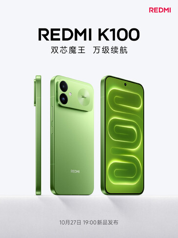 Oficjalna grafika promocyjna prezentująca wygląd Redmi K100.