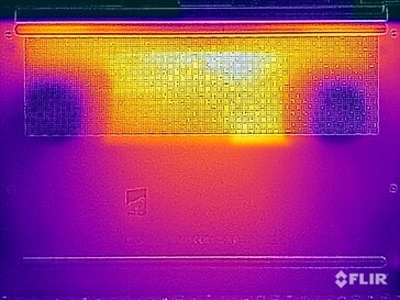 Temperatury powierzchni podczas testu wytrzymałościowego (strona botom)