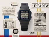 Nowe zegarki Casio z serii F-B100W łączą w sobie funkcję Bluetooth i licznik kroków z klasycznym wzorem modelu F-91W