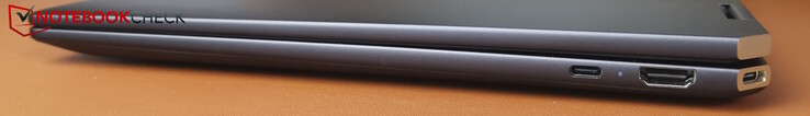 Z prawej strony: USB-C Thunderbolt 4 (PD + DP), HDMI, USB-C Thunderbolt 4 (PD + DP)