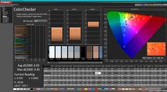 ColorChecker przed kalibracją (vs sRGB)