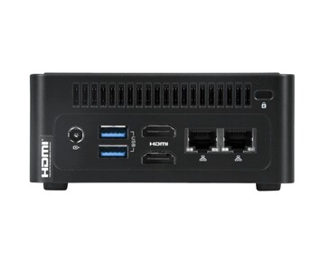 Tylne wejścia/wyjścia mini PC NovaCustom NUC Box. (Źródło zdjęcia: NovaCustom)