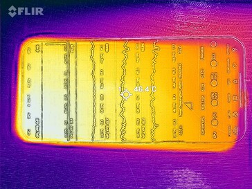 Temperatury powierzchniowe: na górze