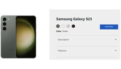 Samsung Galaxy S23 AT&T listing (Źródło: CNET)