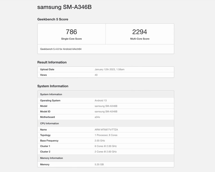 (Źródło obrazu: Geekbench)