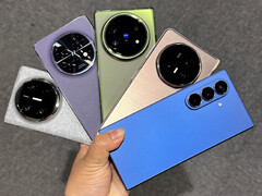 Aktualna kolekcja składanych smartfonów w stylu książki, w tym najnowsze X Fold5, Find N5 i Galaxy Z Fold7, od lewej do prawej. (Źródło zdjęcia: ocena Xiaobai)