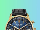 Nowy zegarek Racing Chronograph marki Citizen łączy niebieską tarczę z kopertą w kolorze złota.